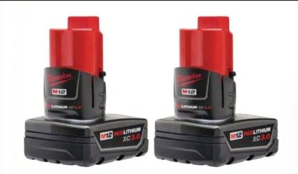 Milwaukee M12 12-Volt Lithium-Ion XC Extended Capacity 3.0 Ah Battery Pack (2-Pack)