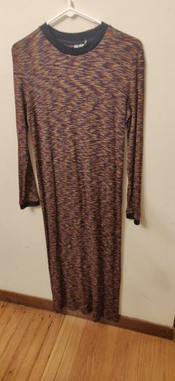 NWOT ASOS Long Bodycon Dress Marled Size 10 