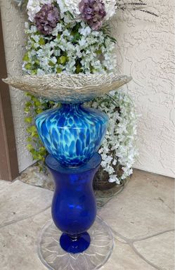 Glass Birdbath