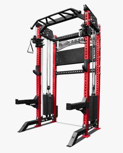 Vesta Fitness 2-in-1 Squat Rack Power Cage Functional Trainer Home Gym Smith Machine Option
