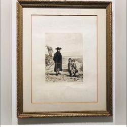 Giuseppe Zocchi Hand Colored Engraving Art Print Italy Very Rare Framed