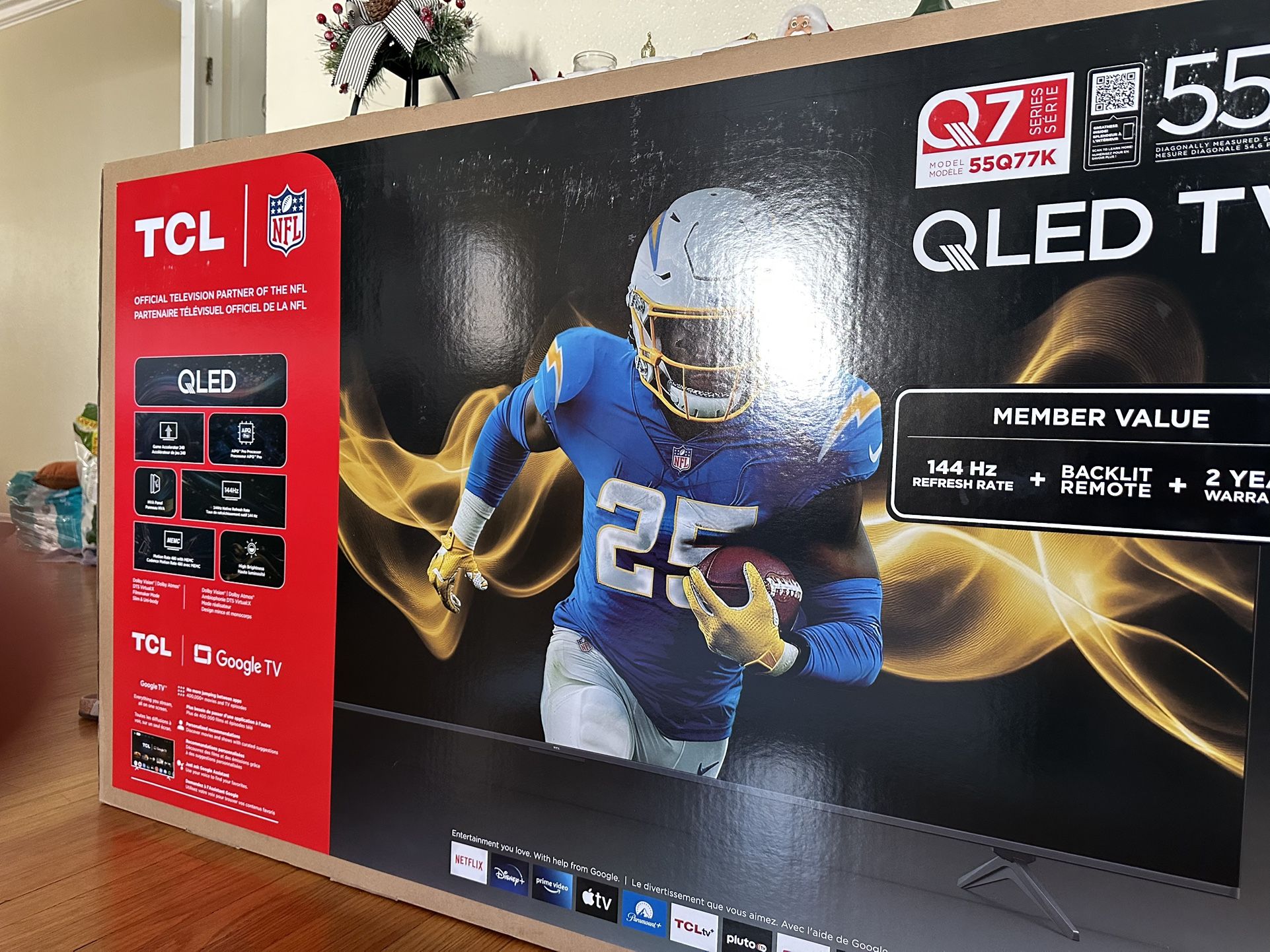 TCL 55-inch Q77K series 4K UHD QLED Smart TV with Google TV