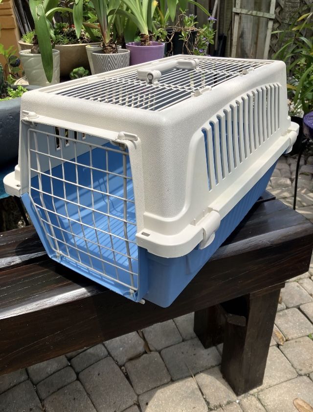 Ferplast ATLAS Two Door Top Load Plastic Kennel Carrier, For Small Cat or Dog, up to 25Lbs.: 22.8” L x 14.5 “W x 12.6”H