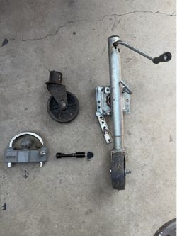 TRAILER LOCKS JACK AND WHEEL