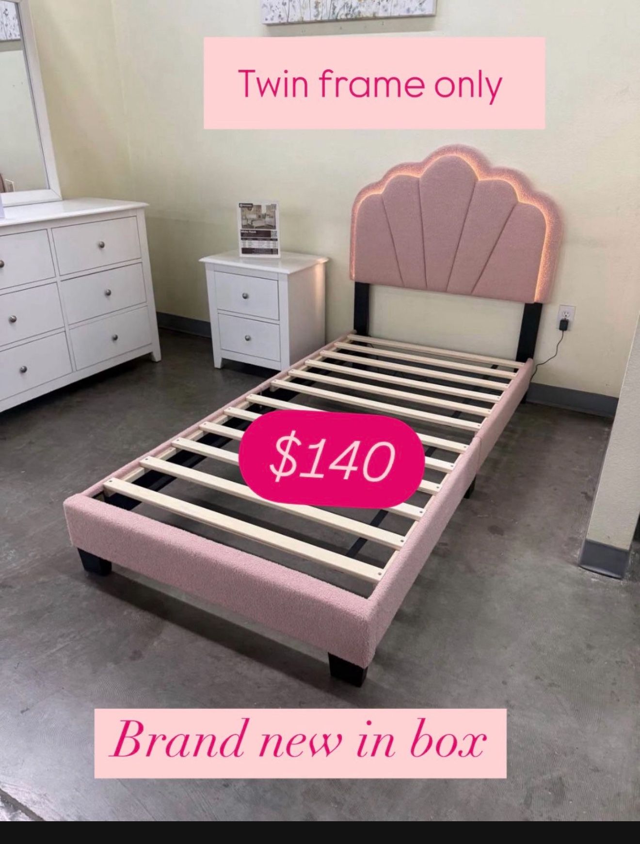 Twin Led Bed New In. Box /NO Mattress Included