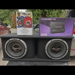 Pioneer PRO 10" Subs Skar Ported Box Amp And Wiring Kit