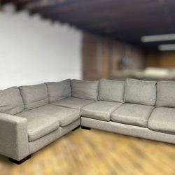 Free Delivery gray L shape sectional couch