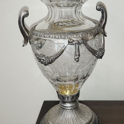 Vintage Silver & Glass Urn