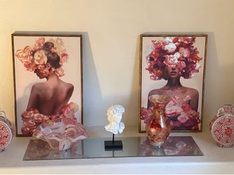 Pair of canvas frames art work