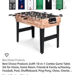 Priced To Sell: Indoor 10 In 1 Game Table 