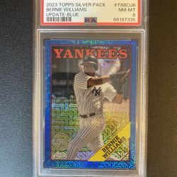 2023 Topps Silver Pack Bernie Williams Update - Blue #T88CU6 Yankees PSA 8