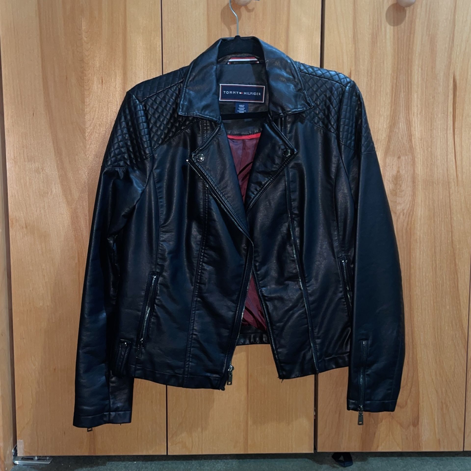 Tommy Hilfiger Black Leather Jacket 