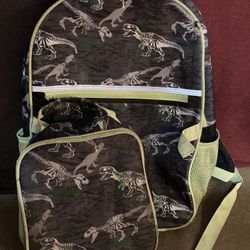 Dinosaur Backpack And Lunch bag 