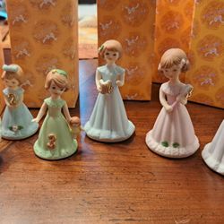 Enesco Porcelain Growing Up Figurine Dolls