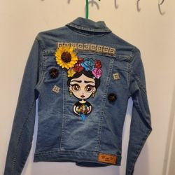 Frida Kahlo Jean Jacket Size S $25 each 