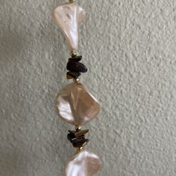 Park Lane Jewelry  30” shell necklace “Tahiti” Genuine tiger-eye stones and faux shells Originally $68 In catalog  Excellent condition 