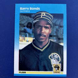 1987 Fleer Barry Bonds Rookie Baseball Card 