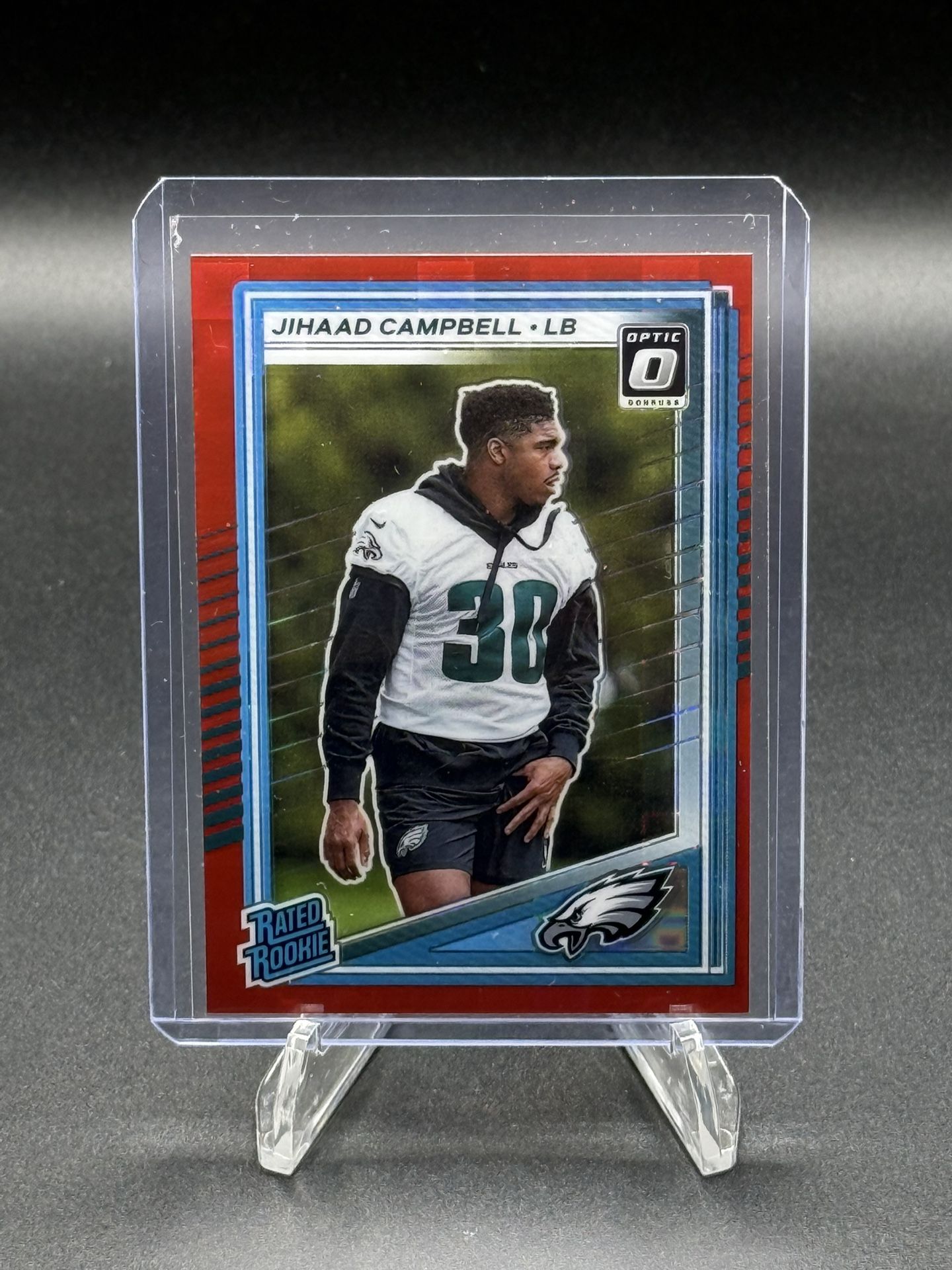 2025 Donruss Optic Rated Rookie Red Pandora Prizm #343 Jihaad Campbell RC