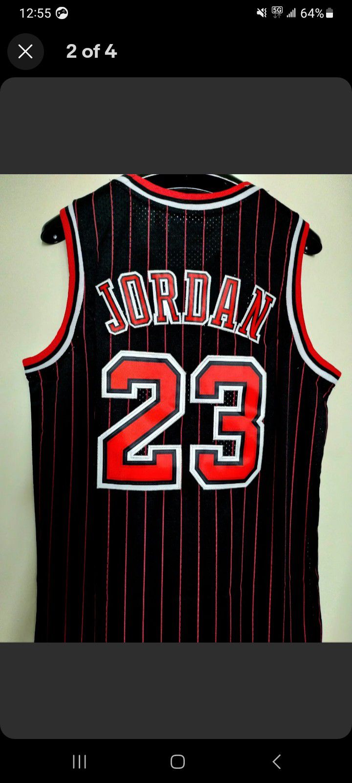 Detailed Look At Michael Jordan's 1996-97 Black Pinstripe Jersey