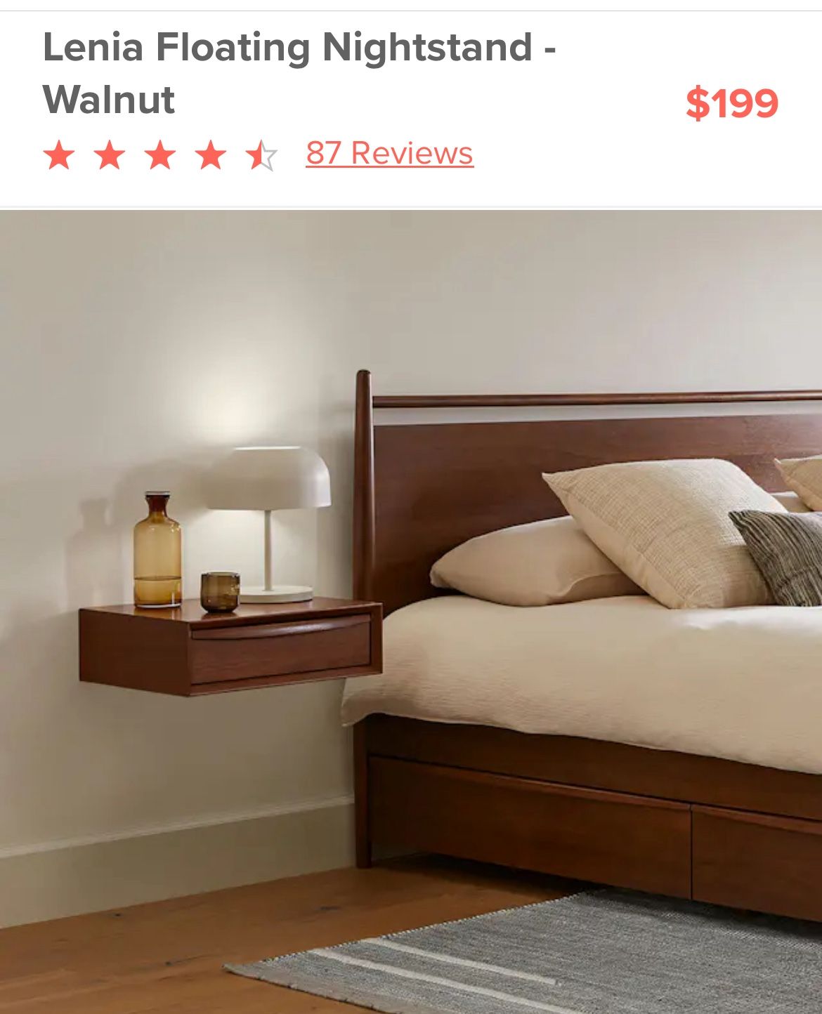 Article Mid Century Floating End Tables Set