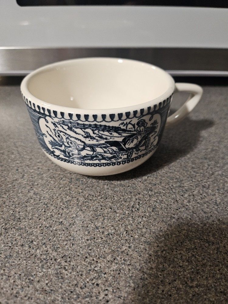 Set Of 40. Currier And Ives Cups And Saucers