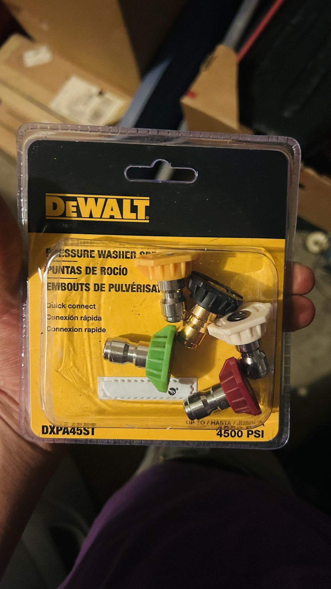 DeWalt Pressure Washer Nozzles Bits