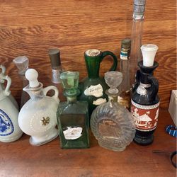 33 Antique Liquor Bottles
