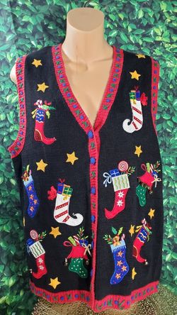 Heirloom Collectibles Ugly Christmas Holiday Sweater Womens M VTG