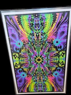 2012 Chico Flocked Scorpio #1935 Wormhole Blacklight Poster