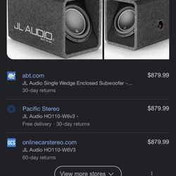 JL audio w6 wedge box comp sub