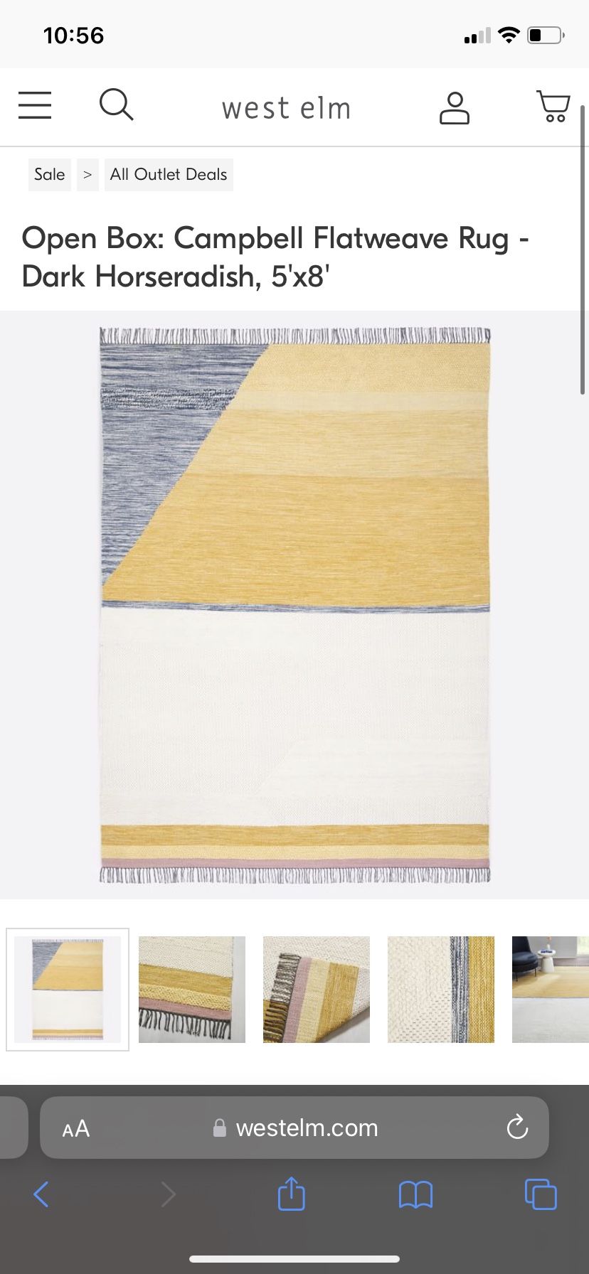 West Elm Campbell Flatweave Rug