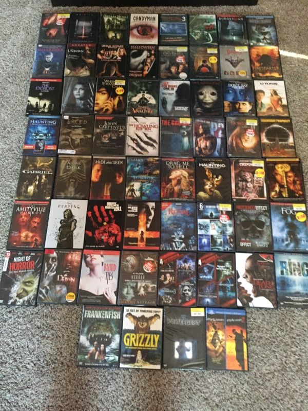 Lot Of 60 Horror Movies / DVDs
