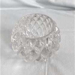

Heavy round pressed glass votive candle holders, 2.5" high x 3" diameter-
