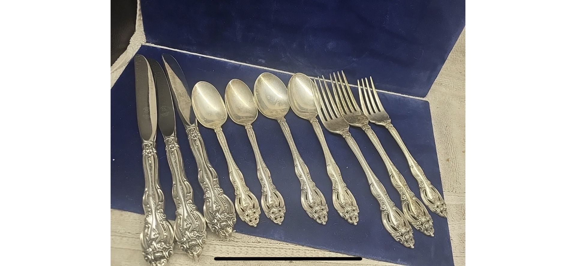 Vintage Gorham La Scala Sterling Silver Flatware 10pc 20.8 Ounces 589 Grams