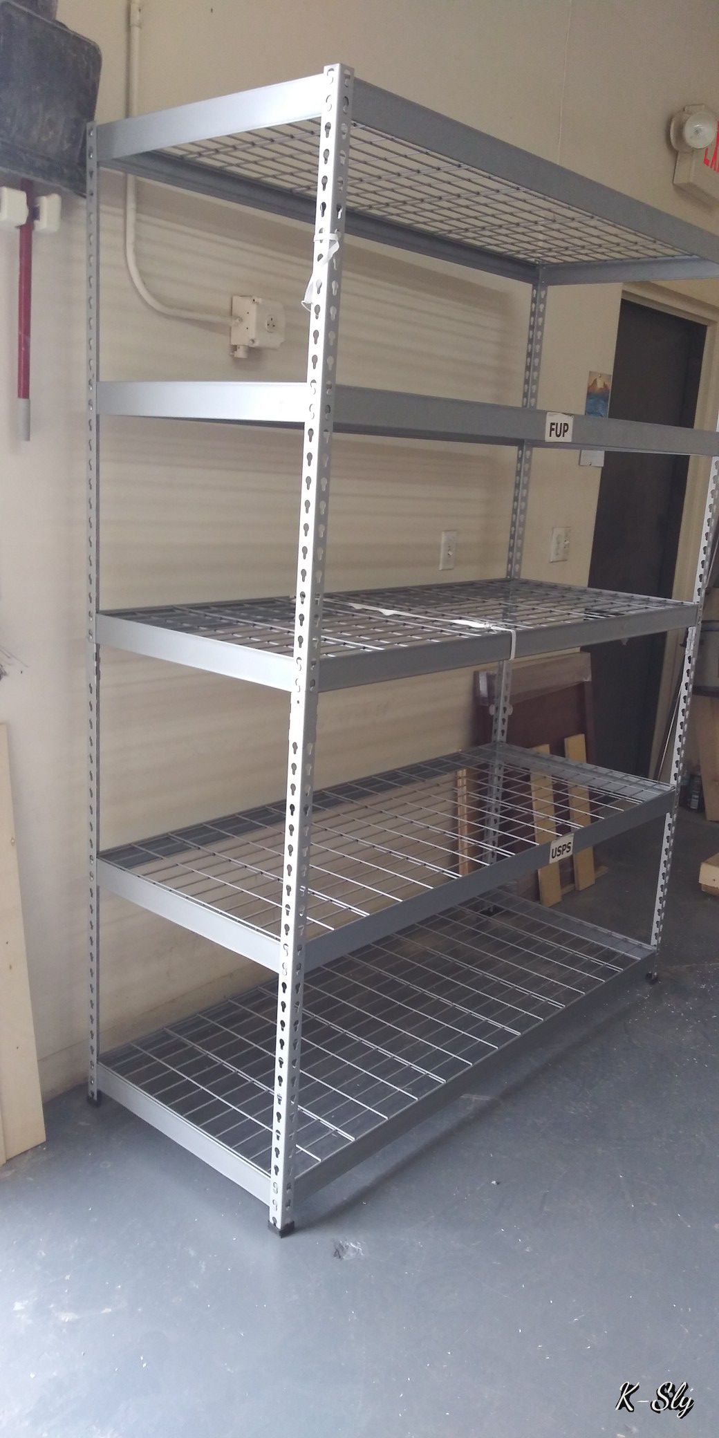 adjustable metal shelves