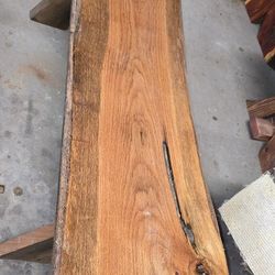 Live Edge Oak Bench Table