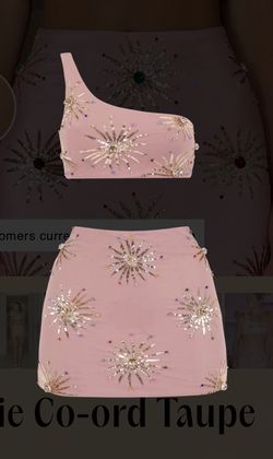 Oceanus Two Piece Set Callie Co-ord Taupe