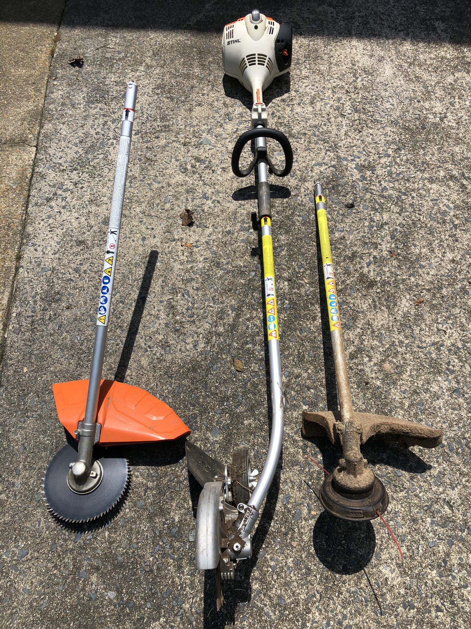 Stihl Weed eater With Brushcutter Attachment And Edger Attachment for