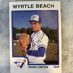 Doug Linton Signed Pro Baseball card (1987 pro cards, Inc.)