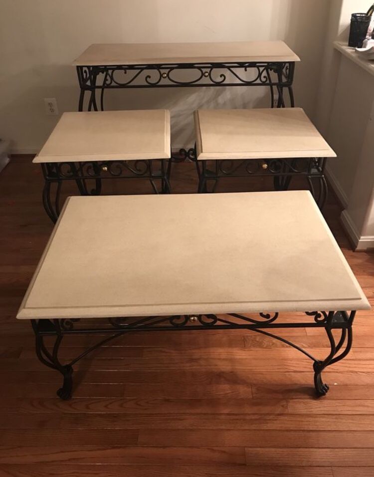 4 Piece Stone Table Set