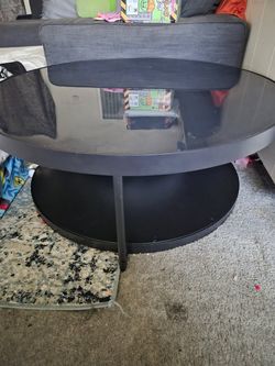 Glass coffee table