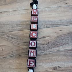 Vintage Alphabet Blocks 
 & 
Beads Welcome Sign 

