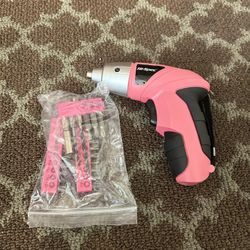 Pink USB Power Screwdriver Set – Hi-Spec 3.6V w/ Case, Charger, Bits
