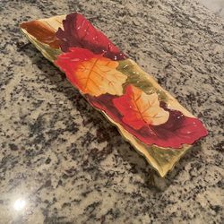 Fall Leaf Serving Plate