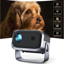 Portable Electric-Focus Projector 1080P FHD 15000 Lumens ±45°Keystone Correction