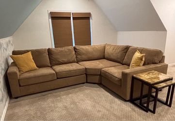 Pottery Barn Three Piece L-Shaped Sectional Sofa