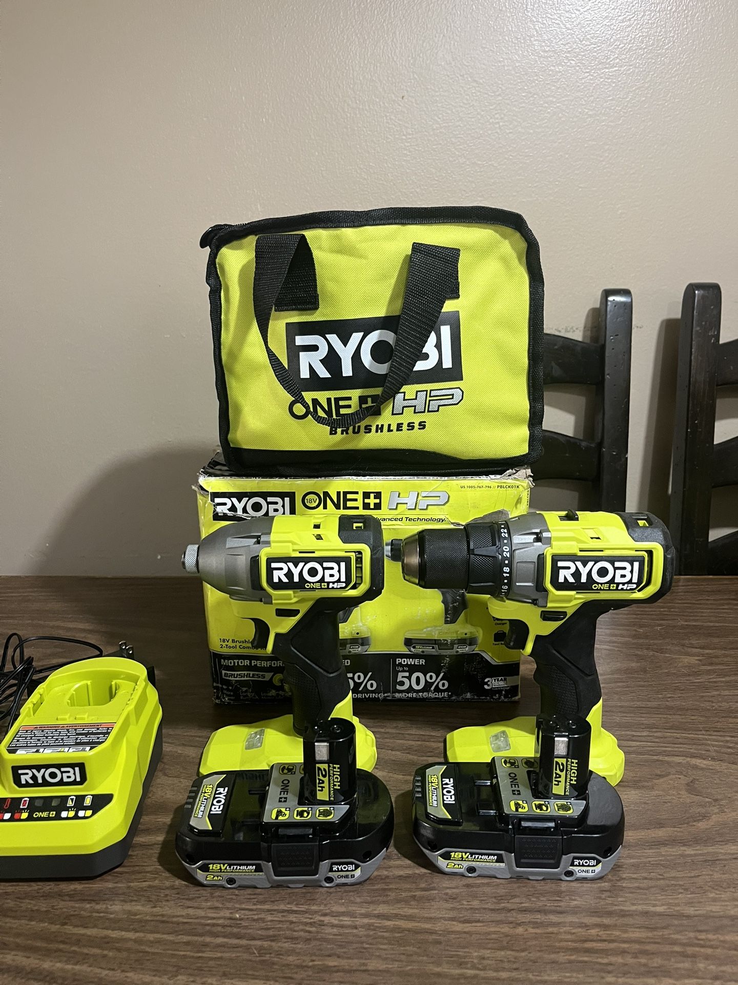 Ryobi 18v ONE+ HP Brushless 2-Tool Combo Kit