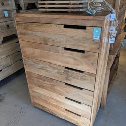 Handcrafted Mango Wood Tall Boy