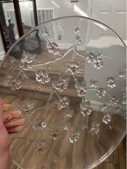 Crystal serving platter