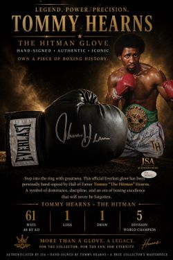Tommy Hearns Signed Everlast Glove (JSA Certified) – The Hitman 🔥